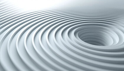 A serene abstract design featuring concentric waves and a central void, evoking a sense of calm and depth.