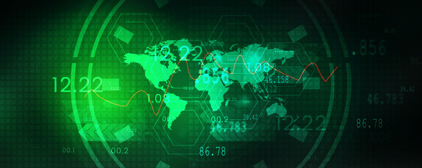 2d illustration world map abstract background
