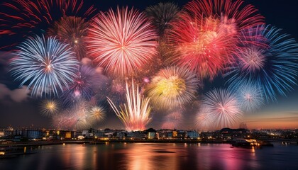 カラフルな花火