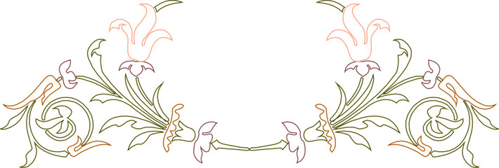 Sketch vector illustration silhouette drawing icon logo symbol classic vintage ethnic floral traditional