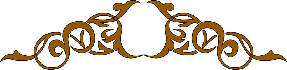 Sketch vector illustration silhouette drawing ornament relief icon logo symbol classic vintage ethnic floral traditional