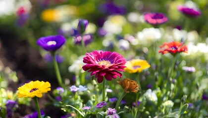 Fototapeta premium Flowers, Flowers In Garden, Flowers focus, lavender, rose, flowers in garden focusing on single flower, zoom in flower, plant,seed, wallpaper flowers, multiple flowers, grass