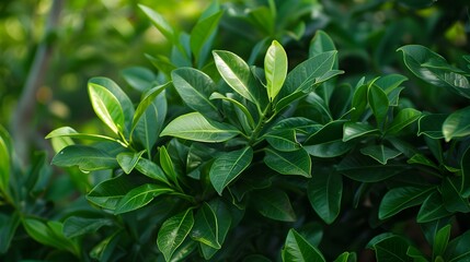 Close Up of Lush Green Leaves Nature Photography