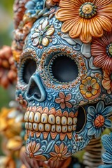 Ornate Floral Sugar Skull Decor