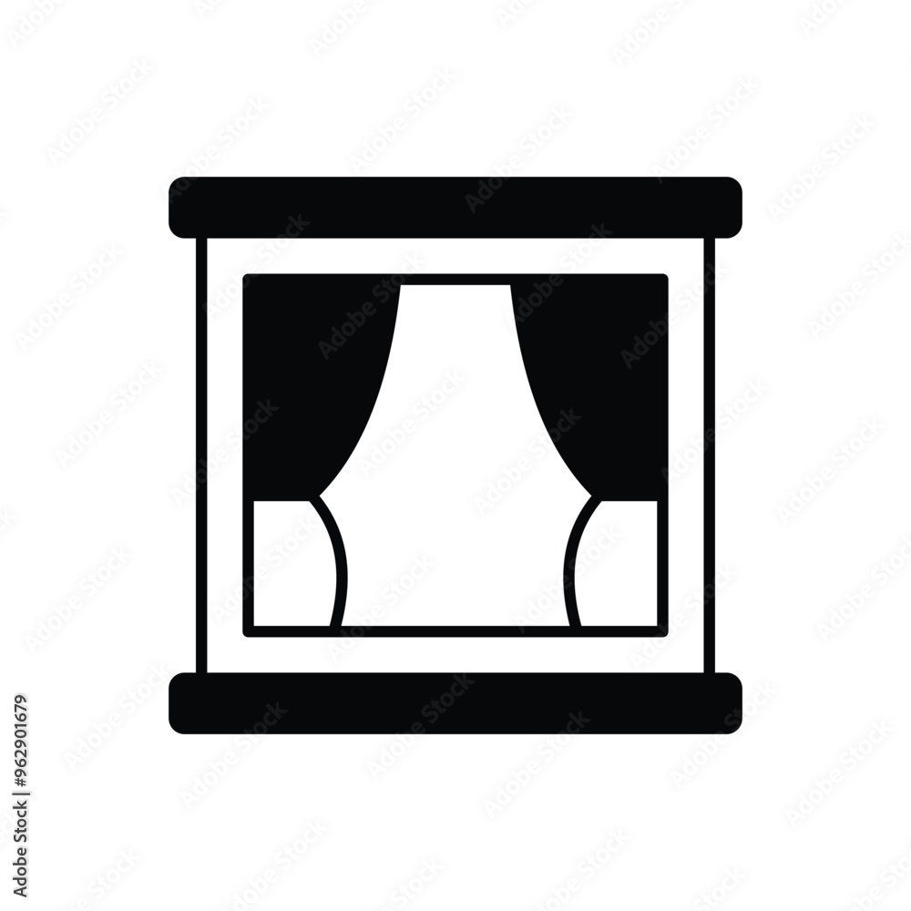 Wall mural window vector icon ready to use for apps and websites