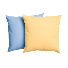 Soft decorative pillows in pastel colors