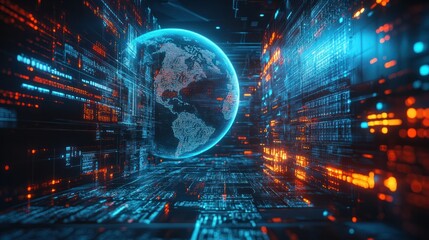 Active world trade, world market. Global electronics market.