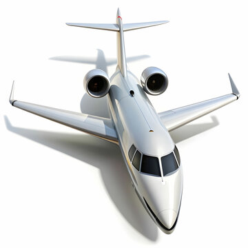 recommend clip art: a jet on white background. Aeroplan on runway ready to takeoff, illustration