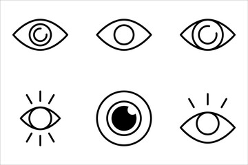 Eye Icon set, Vector Design Template, vector illustration on white background