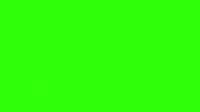 Bullet shot Blood damage animation effect on Green Screen isolated transparent background