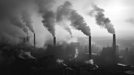 Smoke from factory