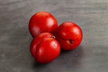 Ripe sweet juicy red plum
