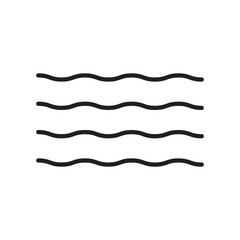 Ocean, sea waves icon template color editable. wave symbol vector sign isolated on white background illustration for graphic and web design.