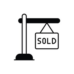 Sold Sign vector icon ready to use for apps and websites