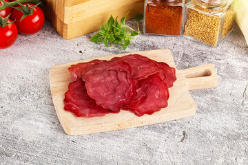 Smoked beef meat - Pastrami slices