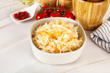 Homemade fermented cabbage Sauerkraut