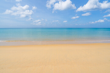 Beautiful beach and sand texture in sunny summer day background
