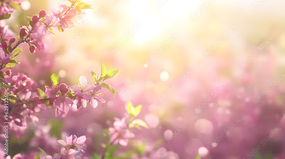 Poster spring blur background