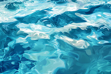Obraz premium Abstract background featuring rippling water with gentle light reflections, creating a soothing and tranquil visual effect ideal for various design uses. 