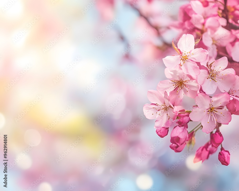Poster spring blur background