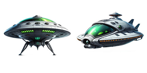 Ufo,spaceship, vehicle, probe isolated background