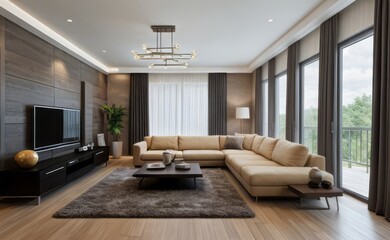 Modern luxury living room interior design