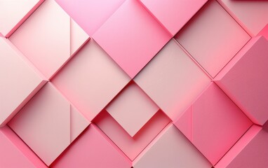 Abstract Pink Cubes Pattern