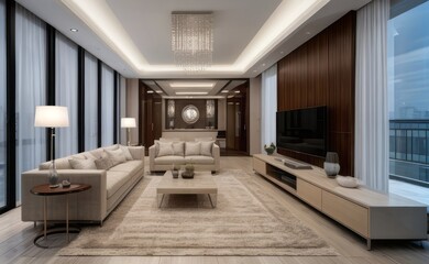 Modern luxury living room interior design