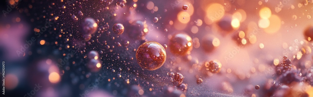 Aufkleber Stunning background featuring beads particles and simulation crafted through 3D illustration and rendering
