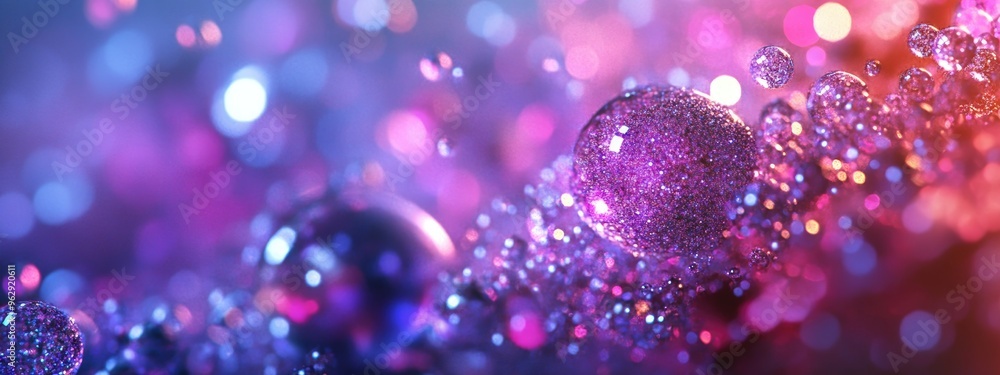 Leinwandbilder stunning backdrop featuring beads particles and simulation in a 3d illustration and rendering