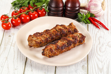 Chicken kebab minced meat and spices
