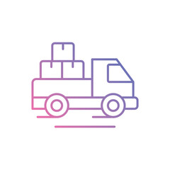 Moving Truck vector icon ready to use for apps and websites