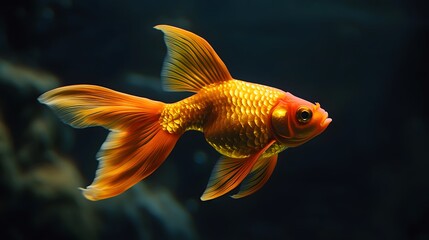 Obraz premium Goldfish Swimming in Aquarium Tank