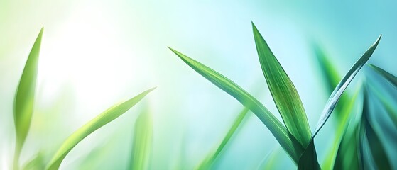 Obraz premium Green Leaf Macro Photography Abstract Nature Background