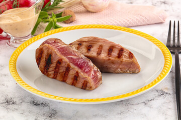 Delicous grilled tuna dish steak