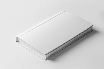 Blank White Book Mockup on White Background