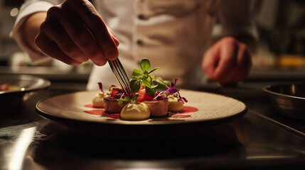 Dynamic food presentation with concert light