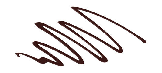 Liquid Chocolate syrup drizzle. isolated Vector.