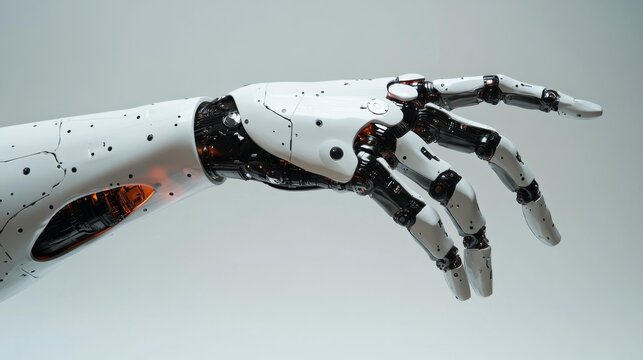 Futuristic Robotic Hand Reaching Out Generative AI