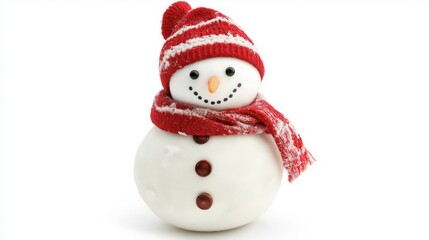 Snowman isolated on white background