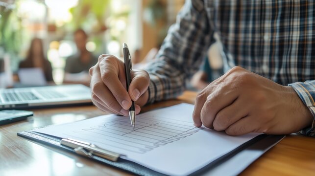 Self assessment, Evaluate yourself for personal development or work improvement, man giving check on checkbox, Achievement list notepad paper