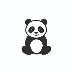 Panda vector isolated