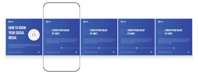 LinkedIn carousel post, social media Instagram carousel post, modern and editable business carousel template design © Tarek Digital