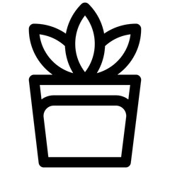Gardening. Editable stroke vector icon.