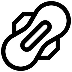 Incontinence pad. Editable stroke vector icon. © Side Project