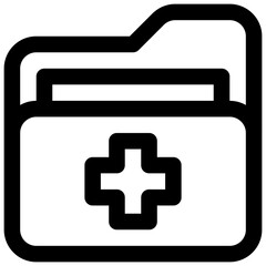 Medical records. Editable stroke vector icon.