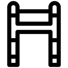 Walker. Editable stroke vector icon.