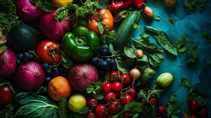 resh vegetables with vivid colors
