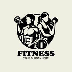 Fitness Center logo. Sport and fitness logo Design