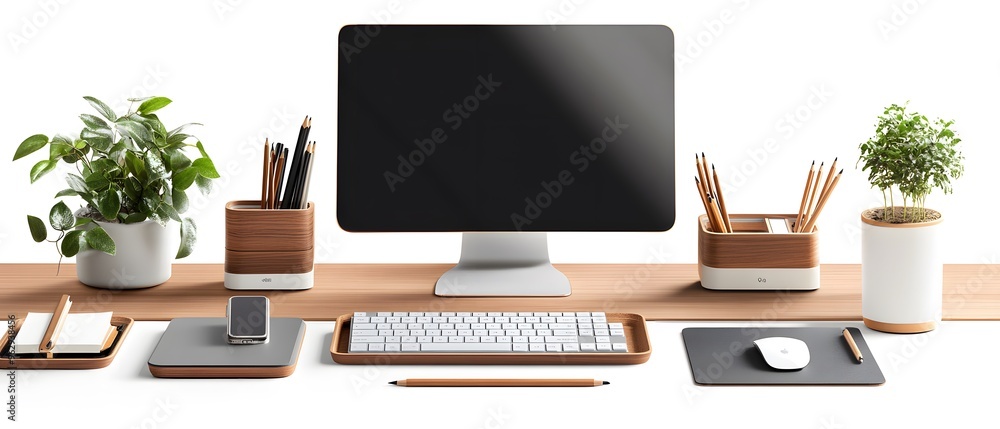 Wall mural Modern Minimalist Desk Setup.